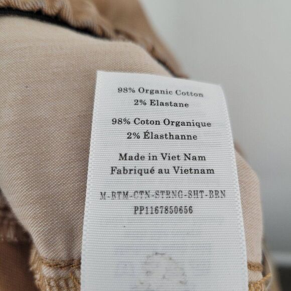 Everlane The Easy Short Organic Cotton Stretch Twill Elastic Waist Brown Size M - Picture 10 of 11